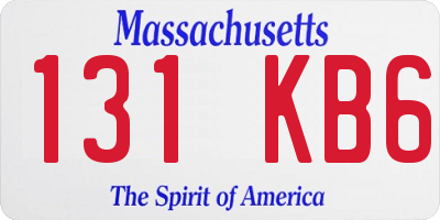 MA license plate 131KB6