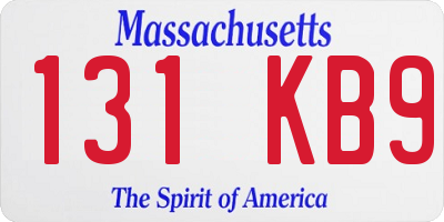 MA license plate 131KB9