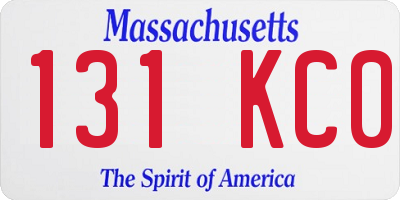 MA license plate 131KC0