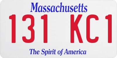 MA license plate 131KC1