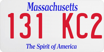 MA license plate 131KC2