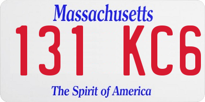 MA license plate 131KC6