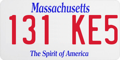MA license plate 131KE5