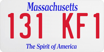 MA license plate 131KF1