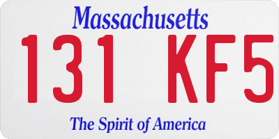 MA license plate 131KF5
