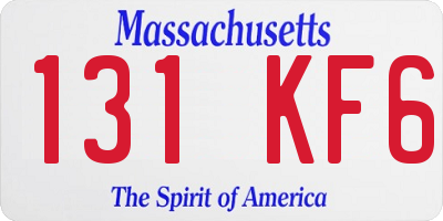 MA license plate 131KF6