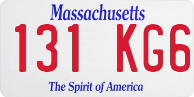 MA license plate 131KG6