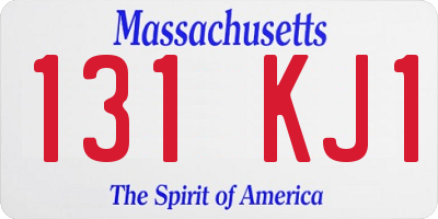 MA license plate 131KJ1