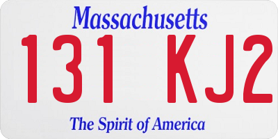 MA license plate 131KJ2