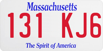 MA license plate 131KJ6