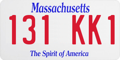 MA license plate 131KK1