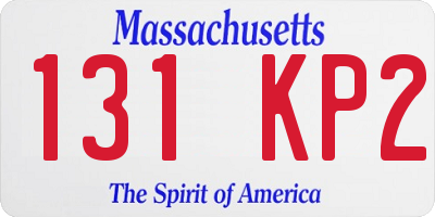 MA license plate 131KP2