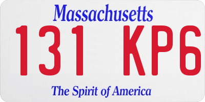 MA license plate 131KP6