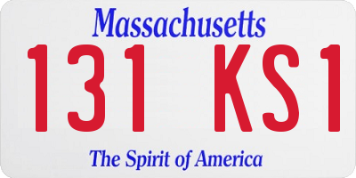 MA license plate 131KS1