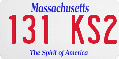 MA license plate 131KS2