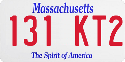 MA license plate 131KT2