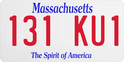 MA license plate 131KU1