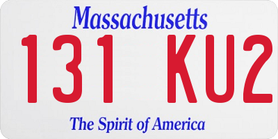 MA license plate 131KU2
