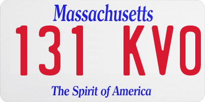 MA license plate 131KV0
