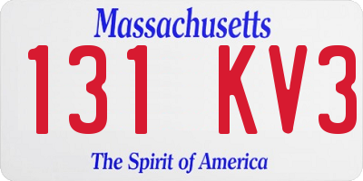 MA license plate 131KV3