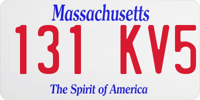 MA license plate 131KV5