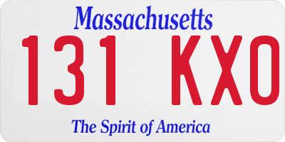 MA license plate 131KX0