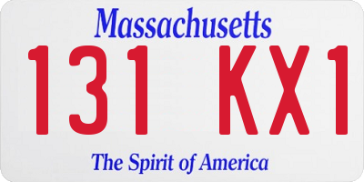 MA license plate 131KX1