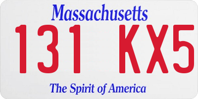MA license plate 131KX5