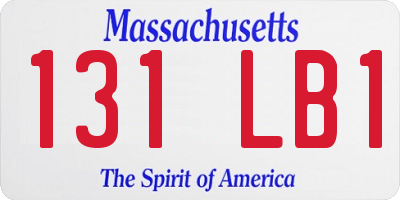 MA license plate 131LB1