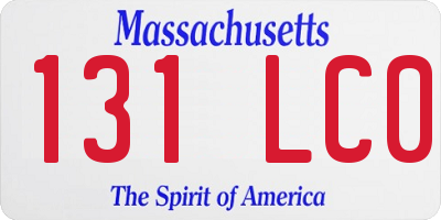 MA license plate 131LC0