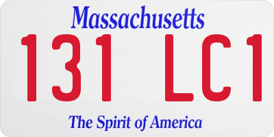 MA license plate 131LC1