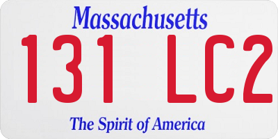 MA license plate 131LC2