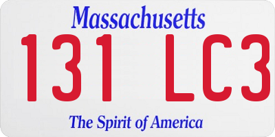 MA license plate 131LC3