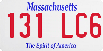 MA license plate 131LC6