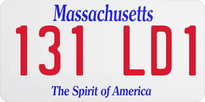 MA license plate 131LD1