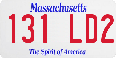 MA license plate 131LD2