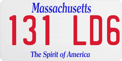 MA license plate 131LD6