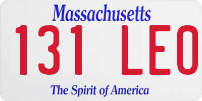 MA license plate 131LE0