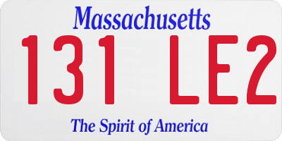 MA license plate 131LE2