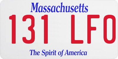 MA license plate 131LF0
