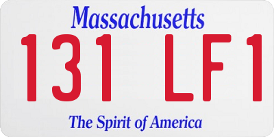 MA license plate 131LF1