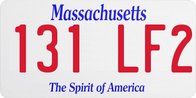 MA license plate 131LF2