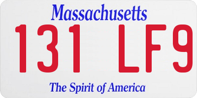 MA license plate 131LF9