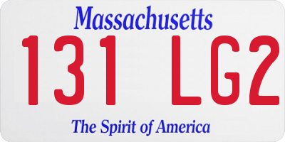 MA license plate 131LG2