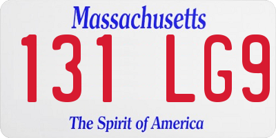 MA license plate 131LG9