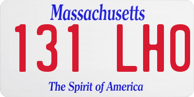 MA license plate 131LH0