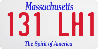 MA license plate 131LH1