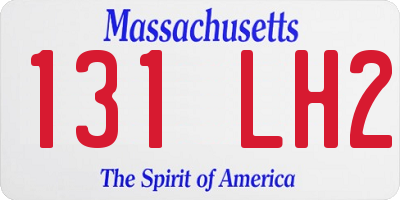 MA license plate 131LH2