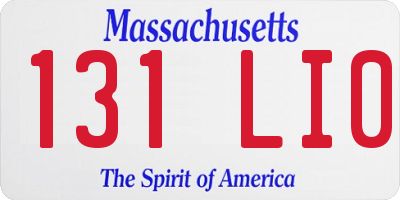 MA license plate 131LI0