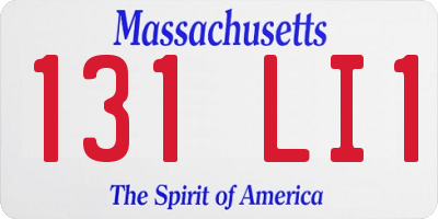 MA license plate 131LI1